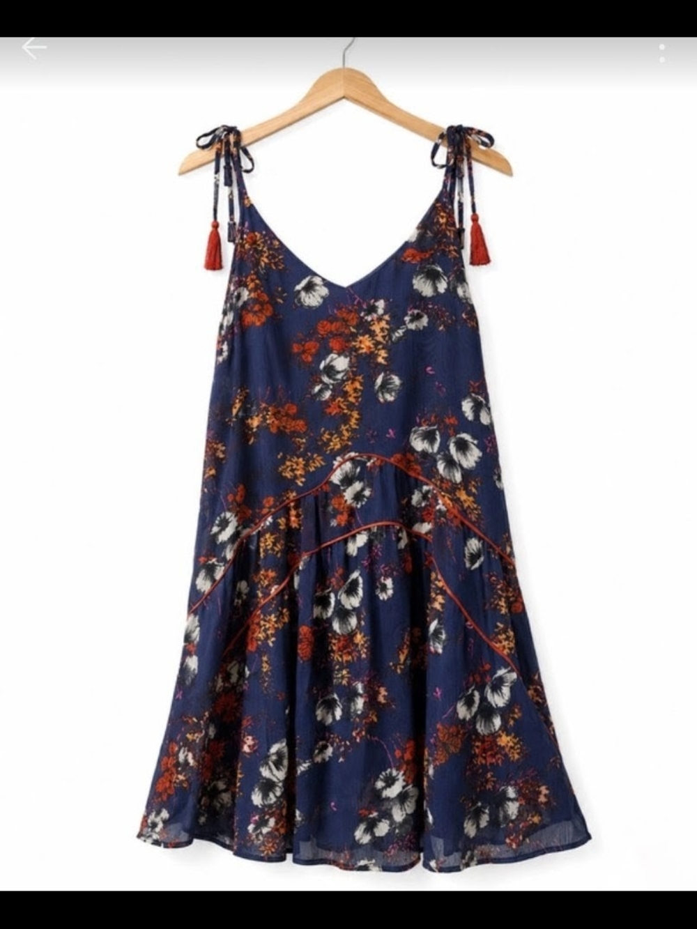 Mossimo Supply Co. Floral Tie Strap Mini Dress | Navy Multi | Size M | EUC